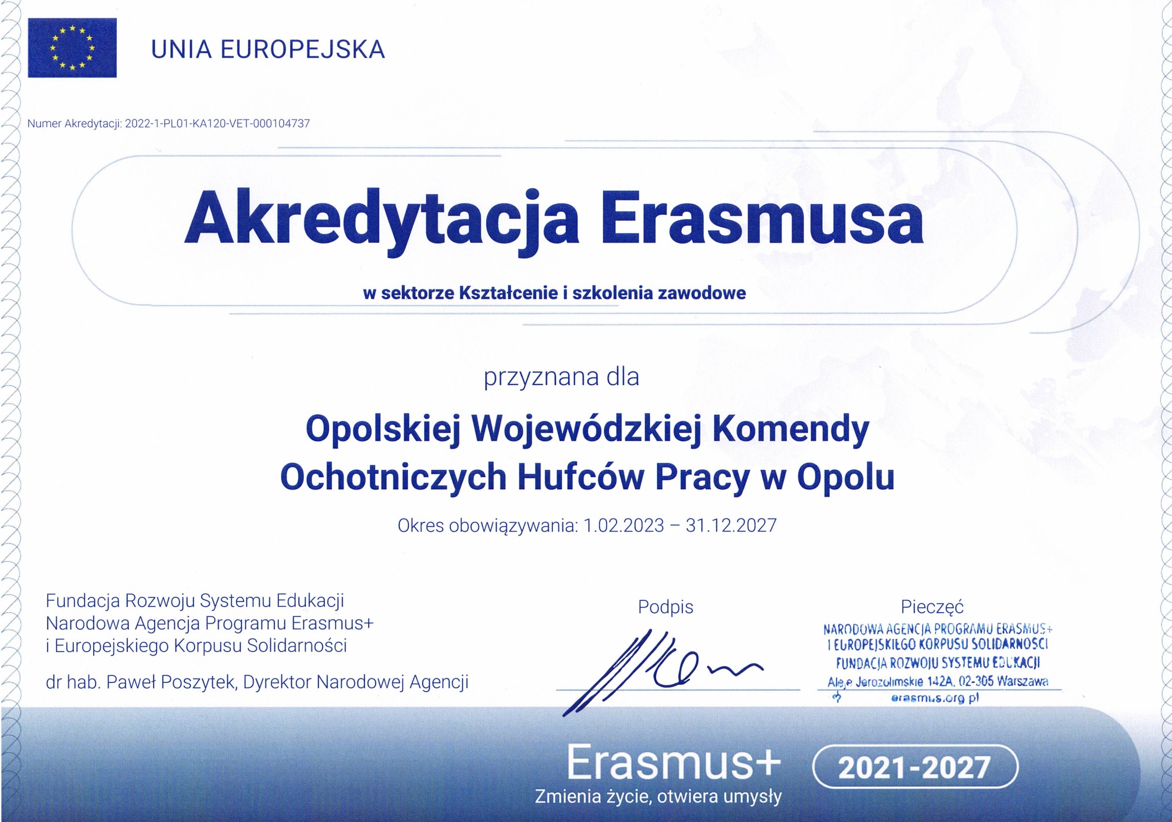 Akredytacja Erasmusa 1